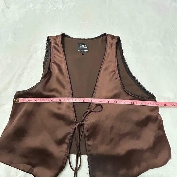 Zara Chocolate Brown Vest - Picture 5 of 9